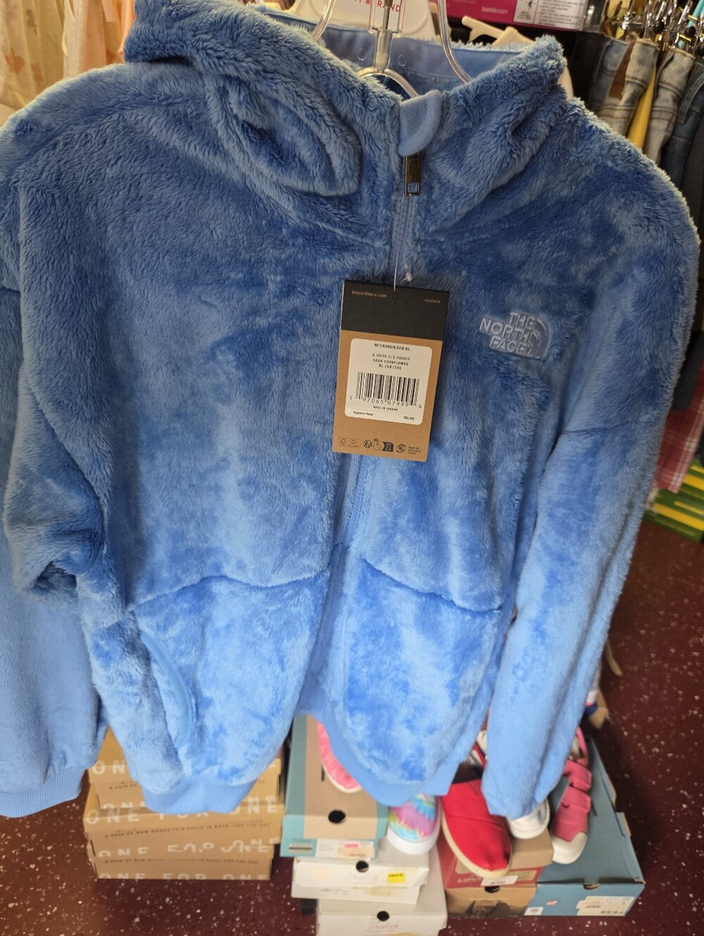 The North Face Kids Blue Plush Zip-Up HoodieYouth 14/16 ! Tagged 90